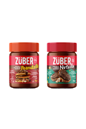 Züber Peanutzilla Kakaolu Fıstık Kreması + Nutzilla Fındık Kreması Deneme Pak...