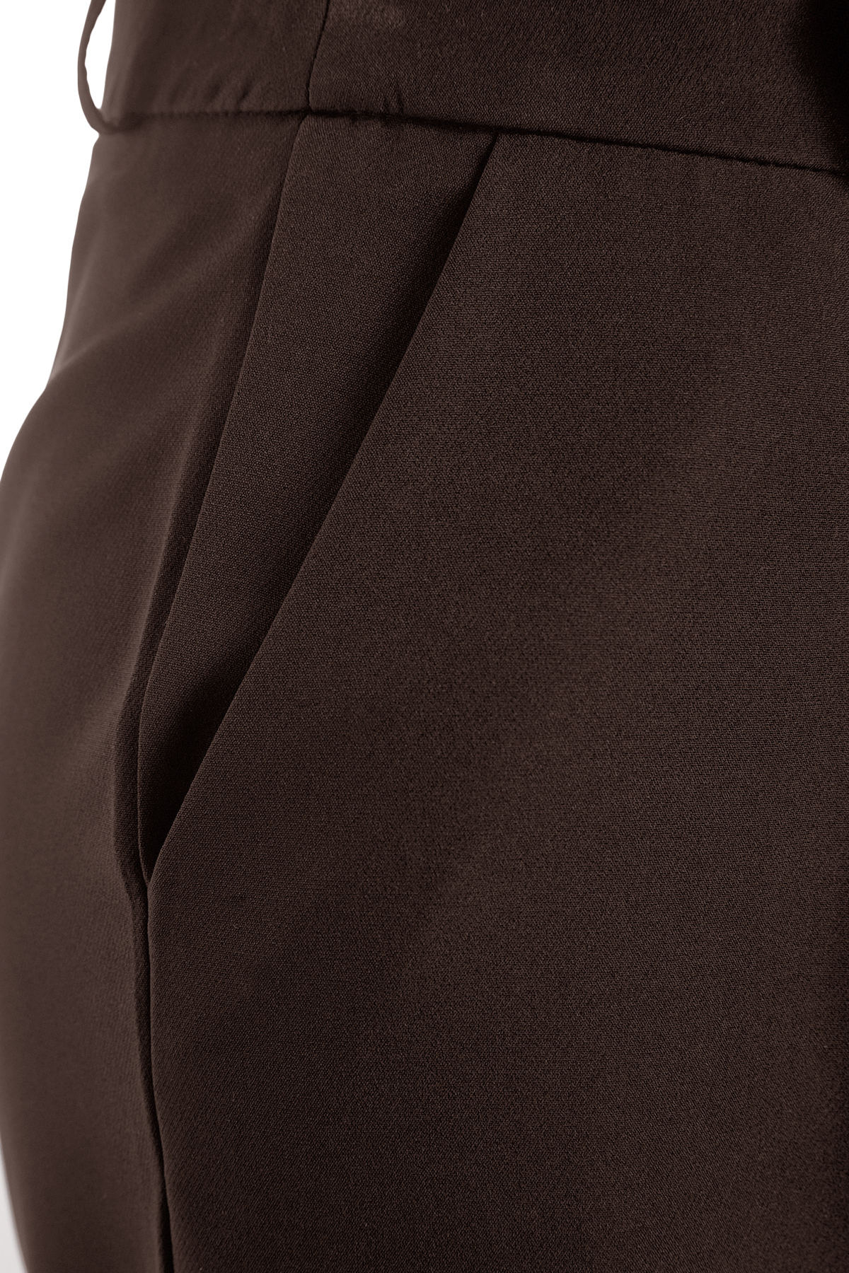 Trendyolmilla  Koyu Kahverengi Kemer Detaylı Wide Leg/Geniş Paça Dokuma Pantolon TWOAW24PL00341 - Görsel 7