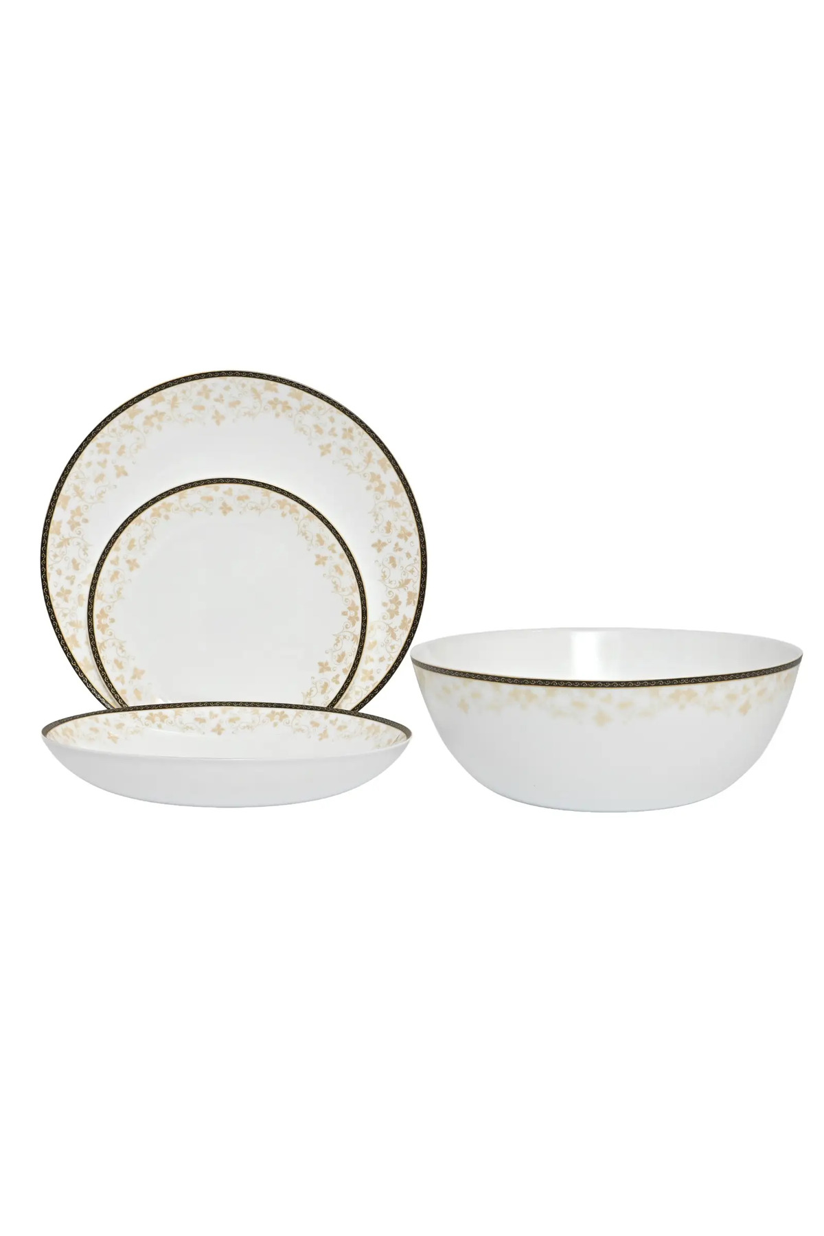 Dinova GOLDEN FLOWERS SERVICII DE MASA 19 KS DEKOR OPÁL