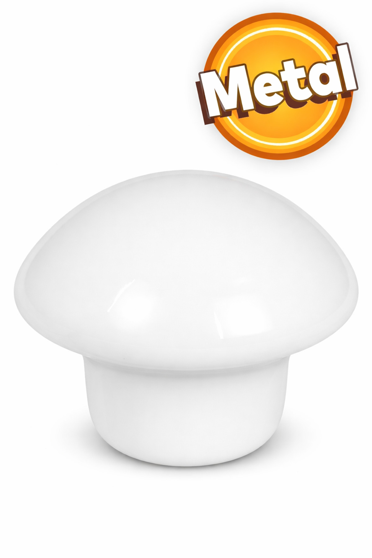 Badem10 Mantar Düğme Metal (BEYAZ) Yuvarlak Mobilya Mutfak Çekmece Çocuk Odası Dolap Kulpu Kulpları Kulbu