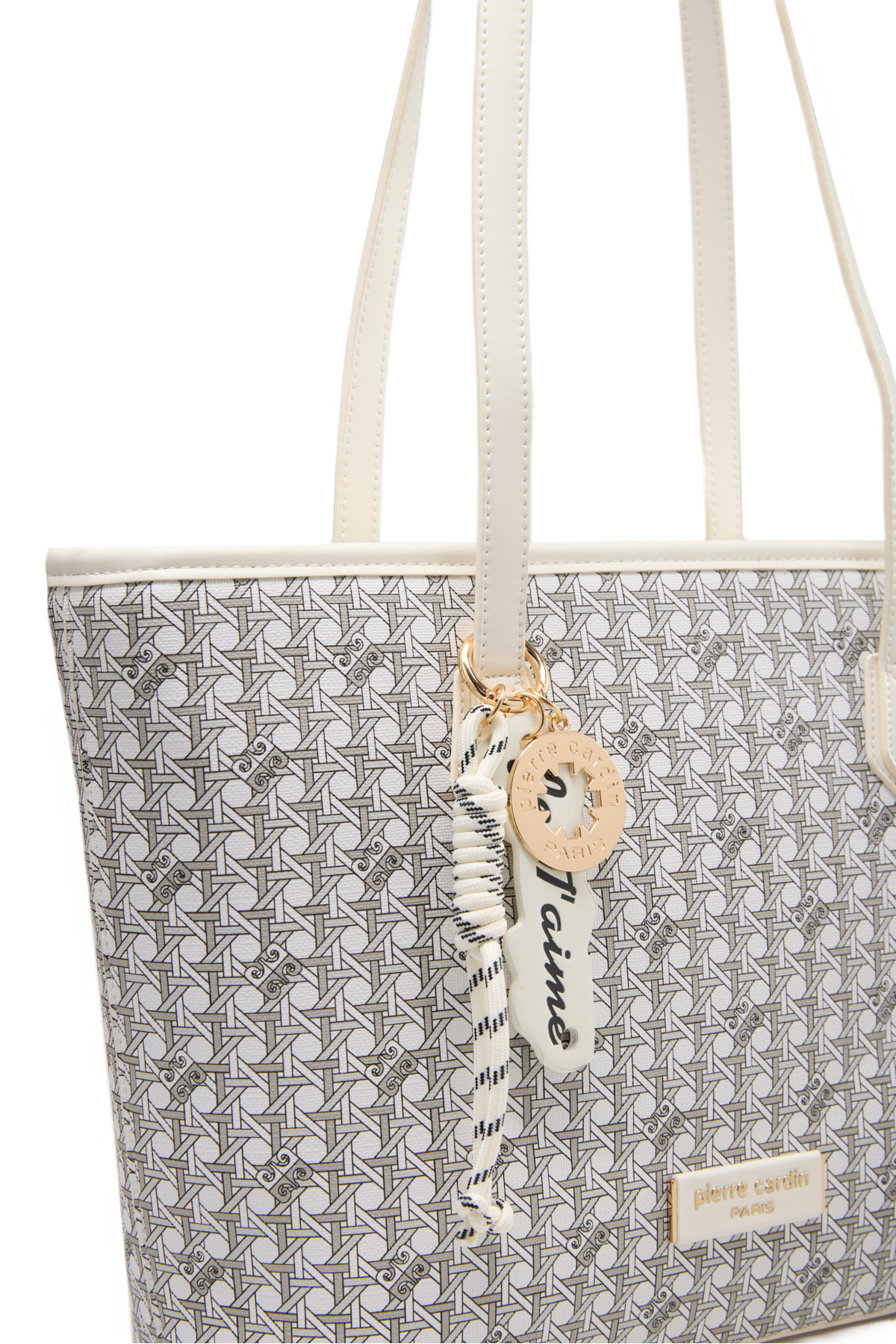 Pierre Cardin Limited Edition Beyaz Dijital Monogram Kadın Omuz Çantası 05PO25Y10705 görsel 5