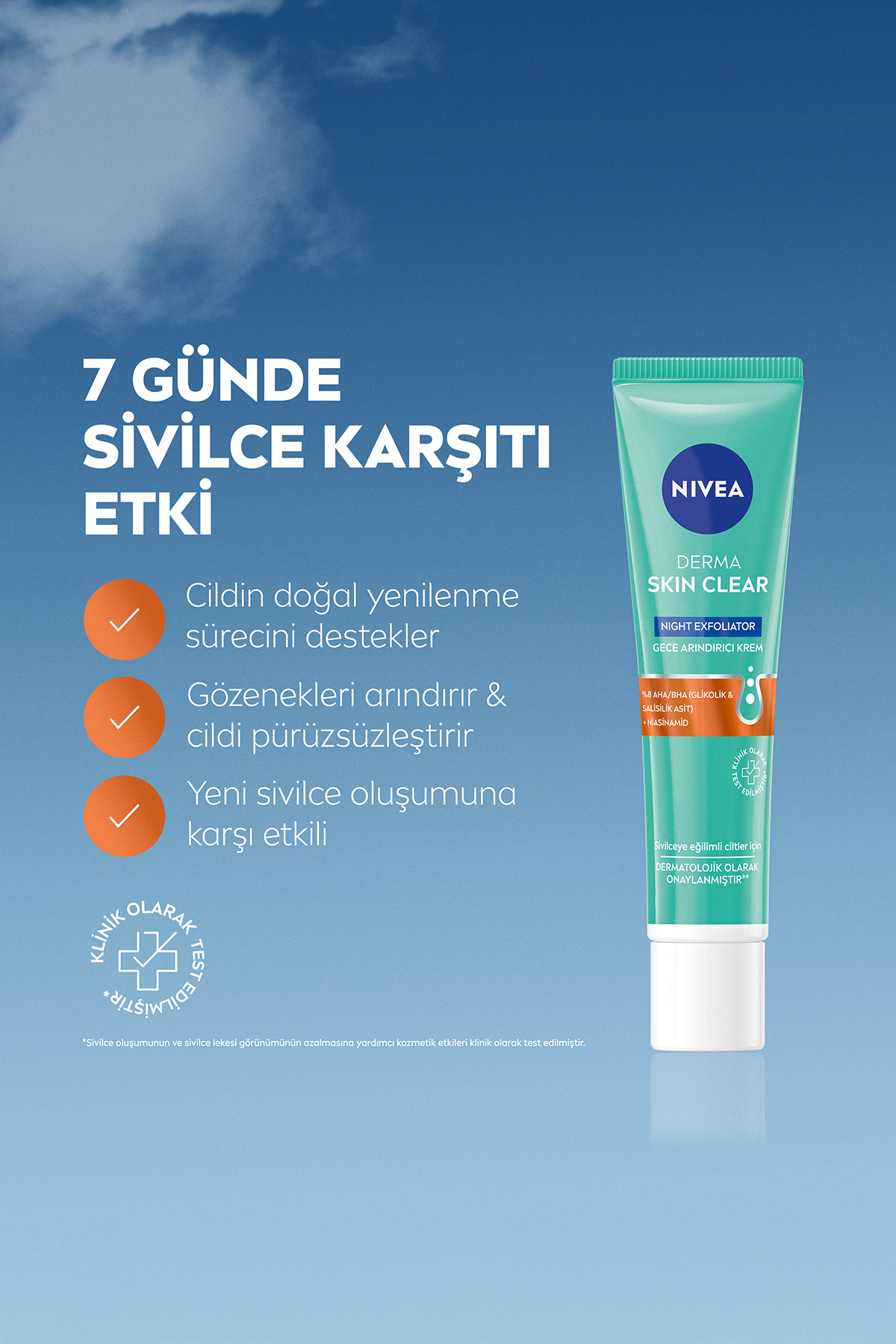 ژل پاک‌کننده صورت ضد لک Derma Skin Clear، ۱۵۰ میلی‌لیتر و کرم پاک‌کننده شب ۴۰ میلی‌لیتر، نیاسینامید — SET.NVE.1329 — تصویر 6 از 6
