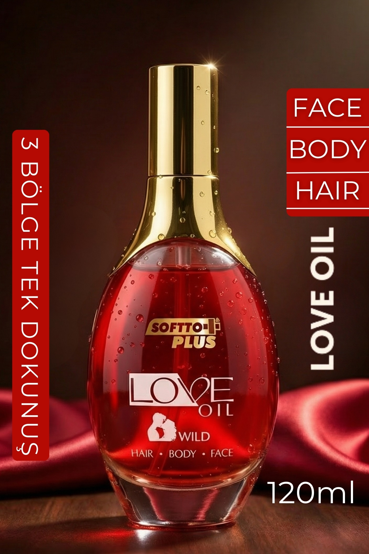 Love Oil / Saç ve Cilt Bakım Yağı 120 ML / Gün Boyu Etkileyici Koku / Ağırlık Yapmaz