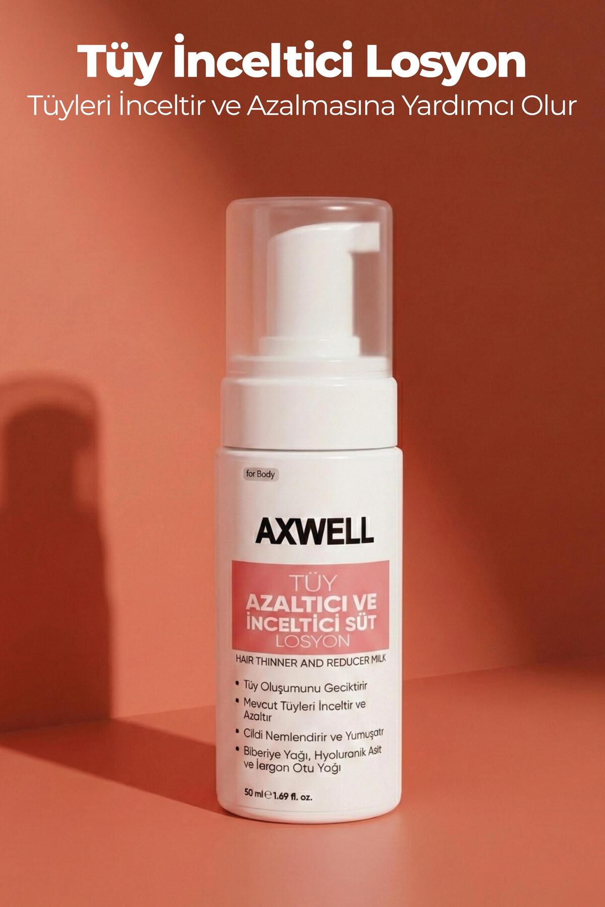 AXWELL Tüy Azaltıcı Losyon & Süt Nemlendirici Yumuşatıcı Isırgan Otu & Hyaluronik Asit