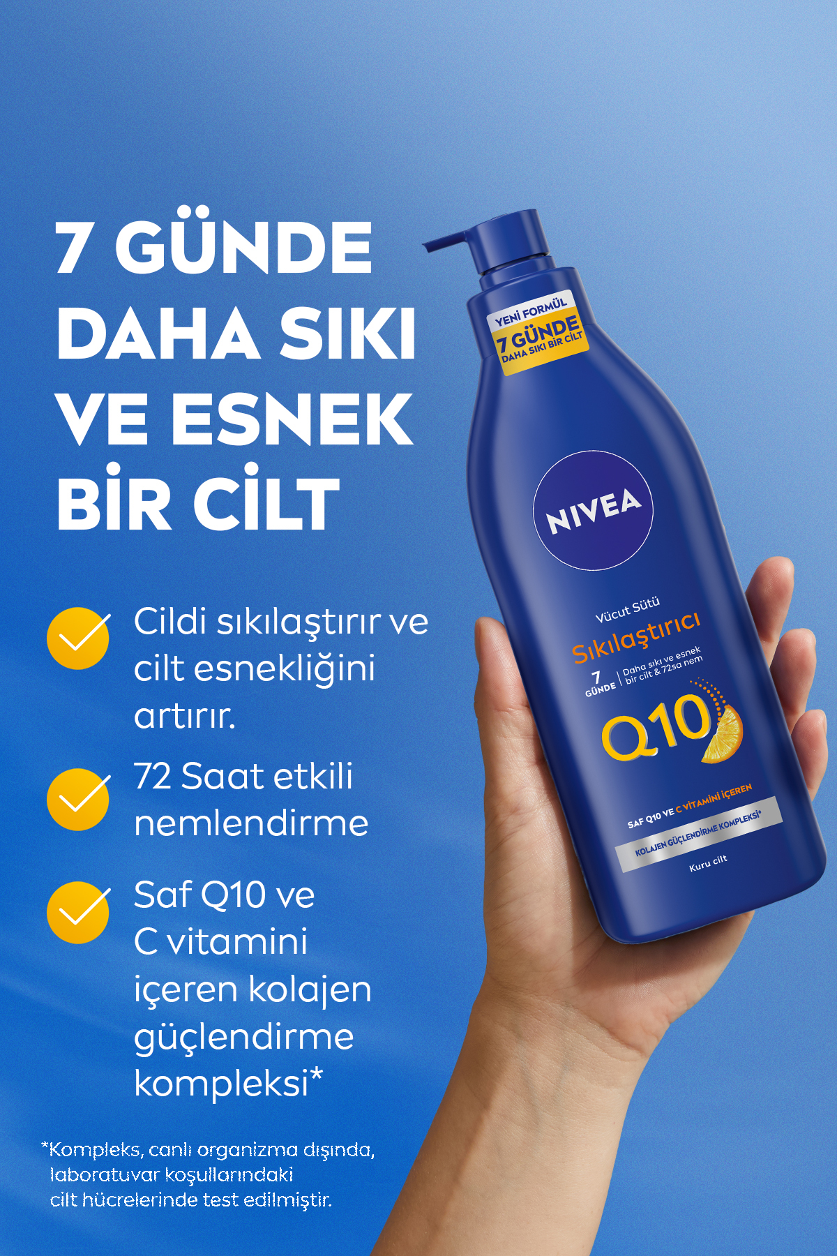 Q10 Sıkılaştırıcı Vücut Bakım Sütü 400ml ve Vücut Losyonu 250ml, C Vitamini, 7 Günde Sıkılaş — SET.NVE.1322 — تصویر 5 از 6