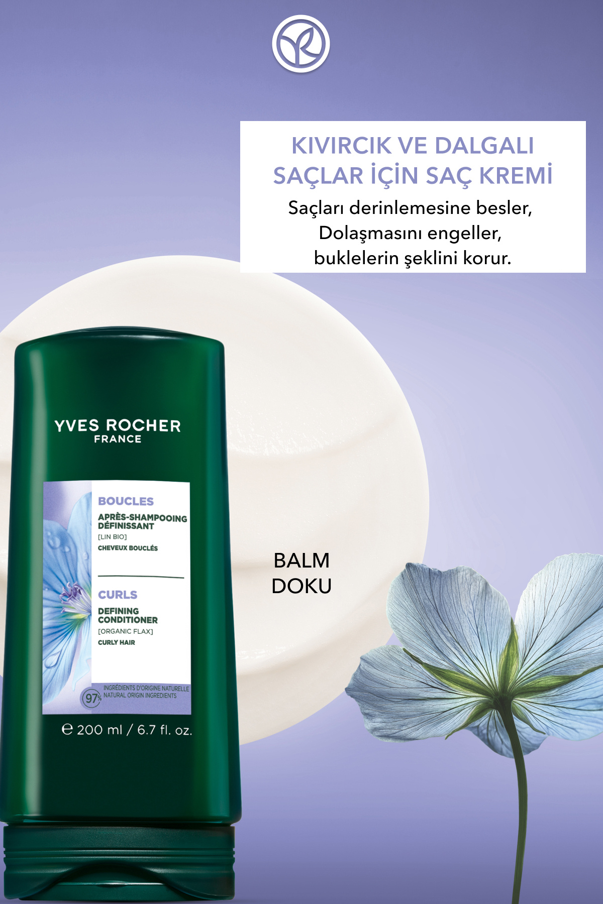 Bukle Belirginleştirici Saç Kremi - Kıvırcık ve Dalgalı Saçlar/ Boucle -Vegan -200ml — 98778 — تصویر 2 از 8