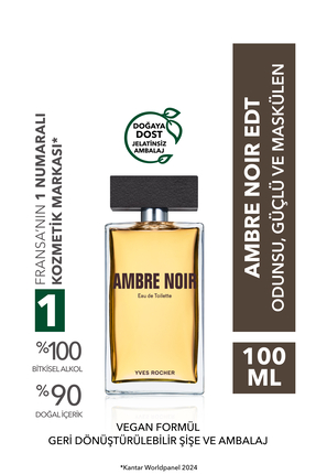 Yves Rocher Ambre Noir EDT-Erkek Parfüm- Vegan-100ml
