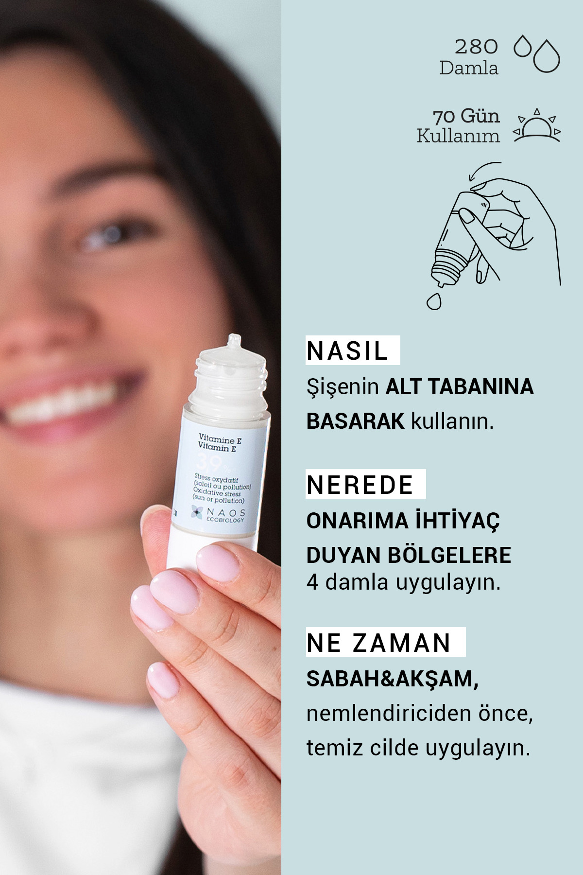 Pure Active E Vitamini Antioksidan Etkili Nemlendirici Cilt Yenileyici Konsantre Bakım Serumu 15ML — 3001181203 — تصویر 4 از 8