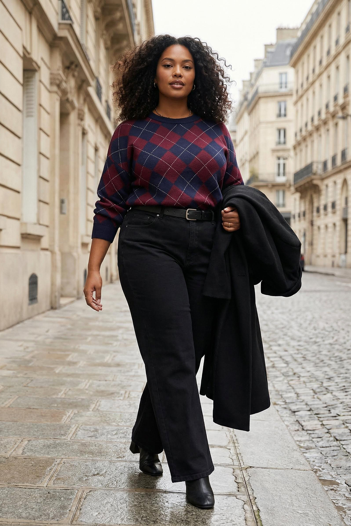 Trendyol Curve Marineblauer Strickpullover mit Baklava-Muster TBBAW26AN00072