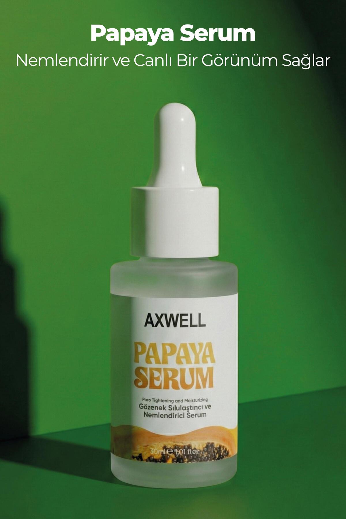 AXWELL سرم پوست روشن کننده، مرطوب کننده و جمع کننده منافذ پوست با عصاره پاپایا — PCS1