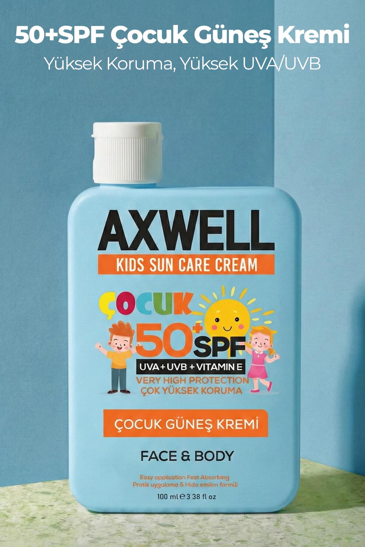 AXWELL Kids Sun Cream Çocuk Güneş Kremi Çok Yüksek Koruma Spf 50 100ml