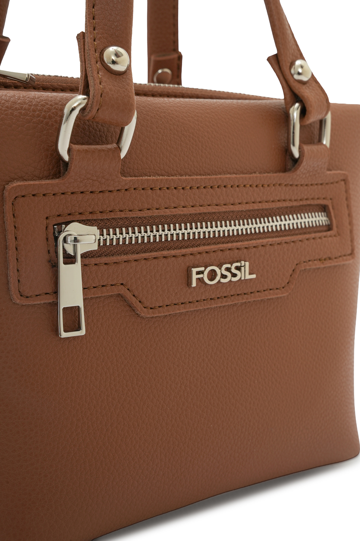 کیف Fossil دستی و شانه ای زنانه برنزه روشن 05FO25K5089 اورجینال - تصویر 4