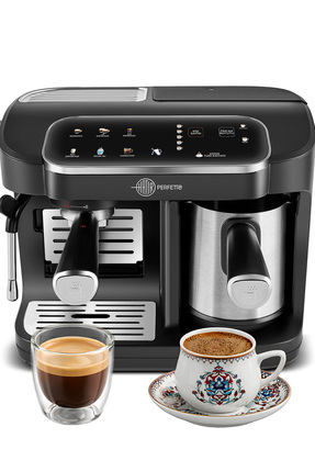 Karaca Hatır Perfetto Dijital ve Dokunmatik Ekranlı Çelik Cezveli Espresso ve...