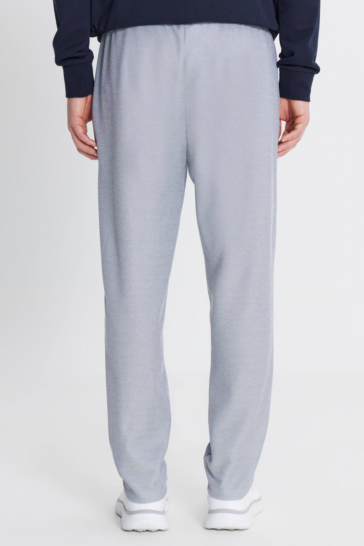 AC&Co / Altınyıldız Classics  Erkek Lacivert Melanj Pamuklu Standart Fit Normal Kesim Beli Bağlamalı Yan Cepli Eşofman Altı - Görsel 8