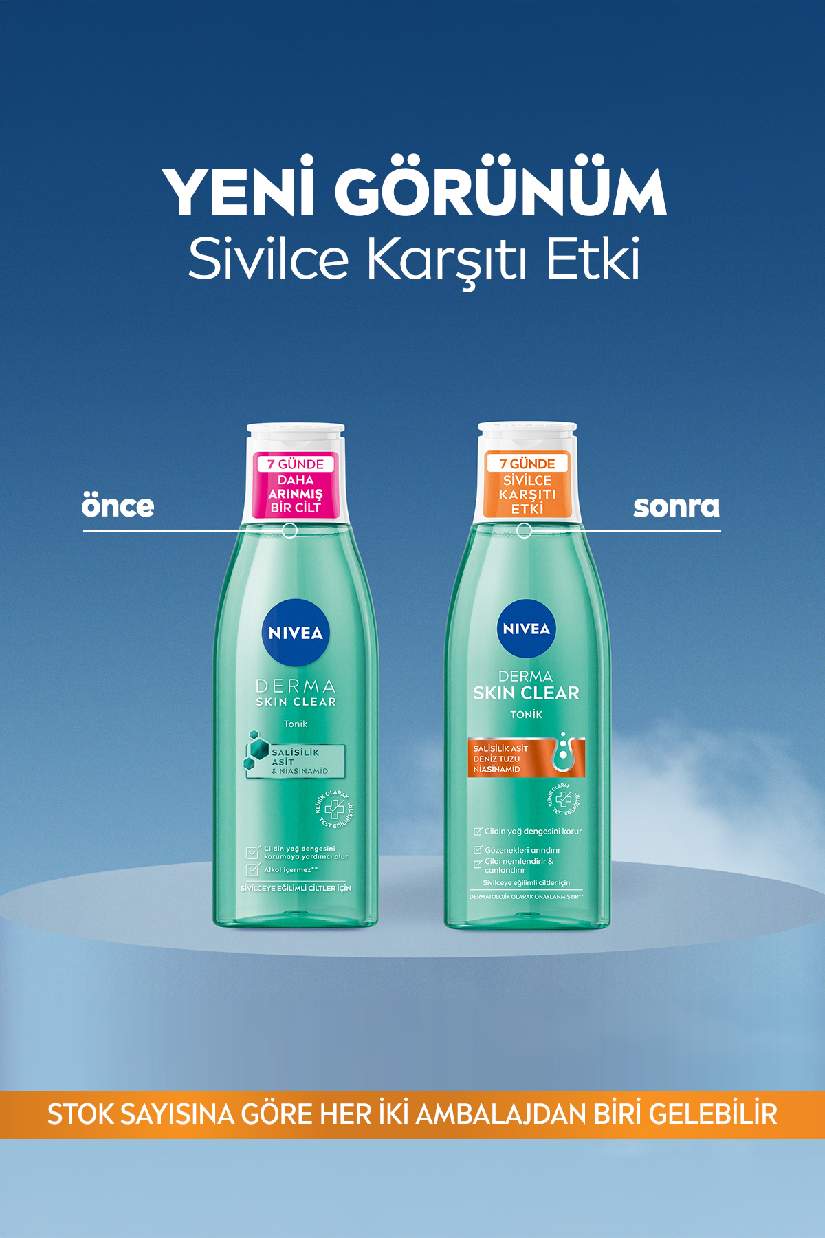 Derma Skin Clear Karşıtı Cilt Bakım Seti, Yüz Temizleyici Peeling 150ml ve Tonik 200ml, Niasinamid — SET.NVE.1333 — تصویر 6 از 6