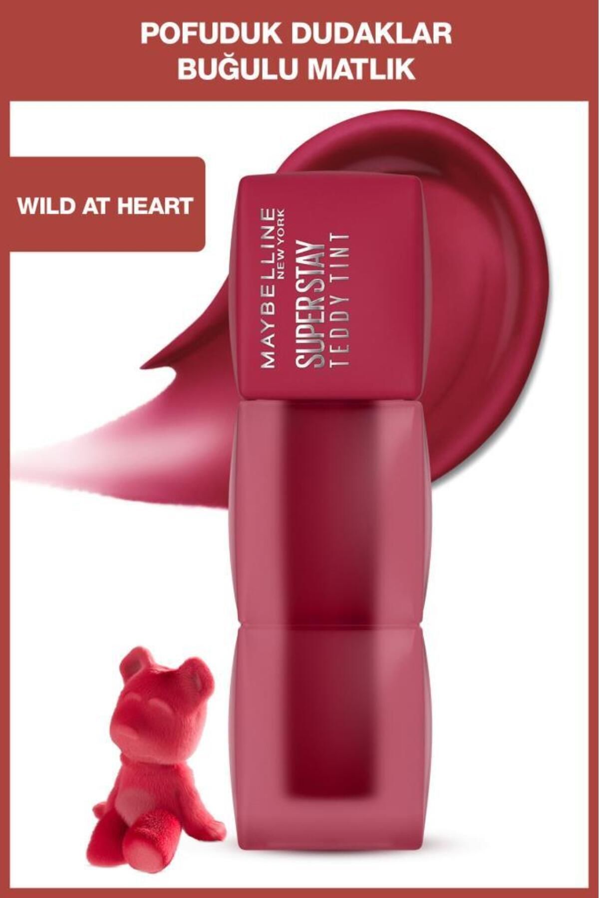 Maybelline New York Maybelline Super Stay Teddy Tint Uzun Süre Kalıcı Likit Mat Tint 50 Wild at Heart - Fiyatı, Yorumları