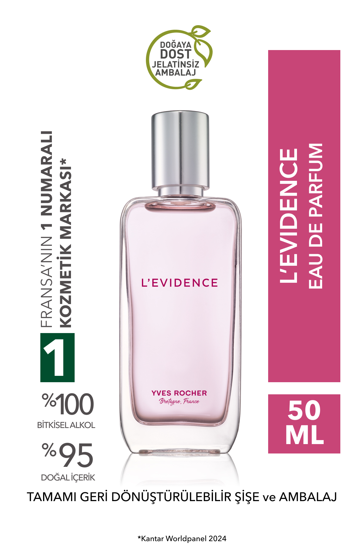 Yves Rocher L'evidence EDP- Comme Une Evidence- Kadın Parfüm-Vegan-50ml