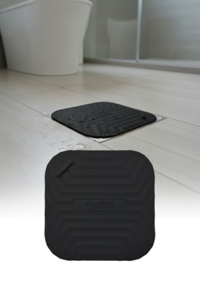 omilife Siyah Kare Kötü Koku Önleyici Gider Kapağı – Silikon Banyo Mutfak Bal...