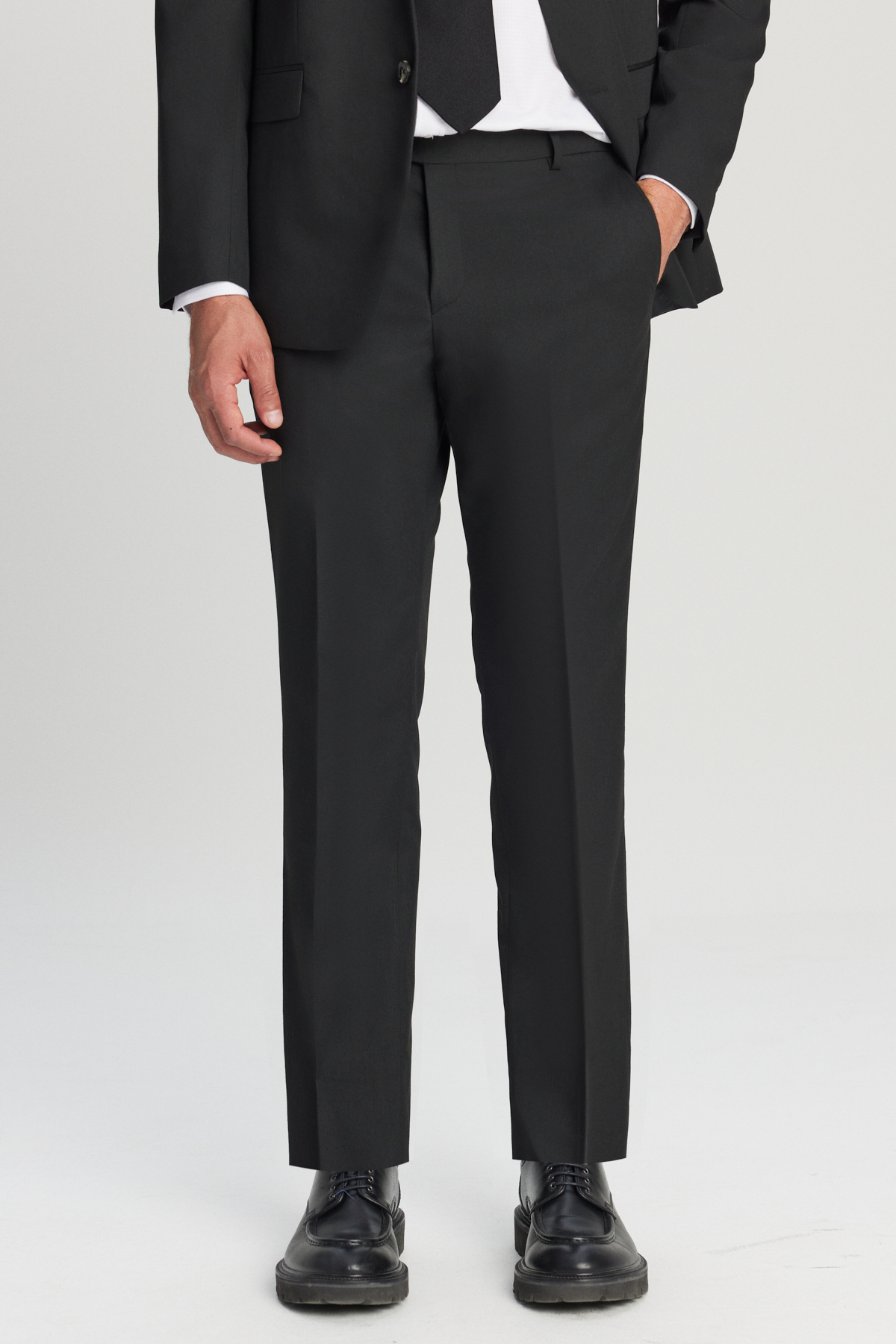 Altınyıldız Classics  Erkek Siyah Slim Fit Dar Kesim Mono Yaka Takım Elbise - Görsel 7