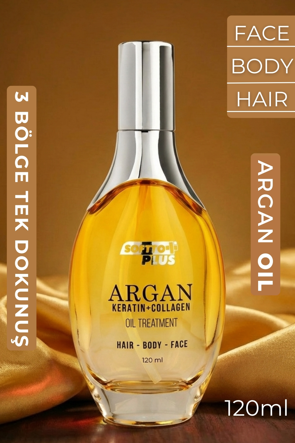 Argan İçerikli Saç Vücut ve Cilt Bakım Yağı 120 ml