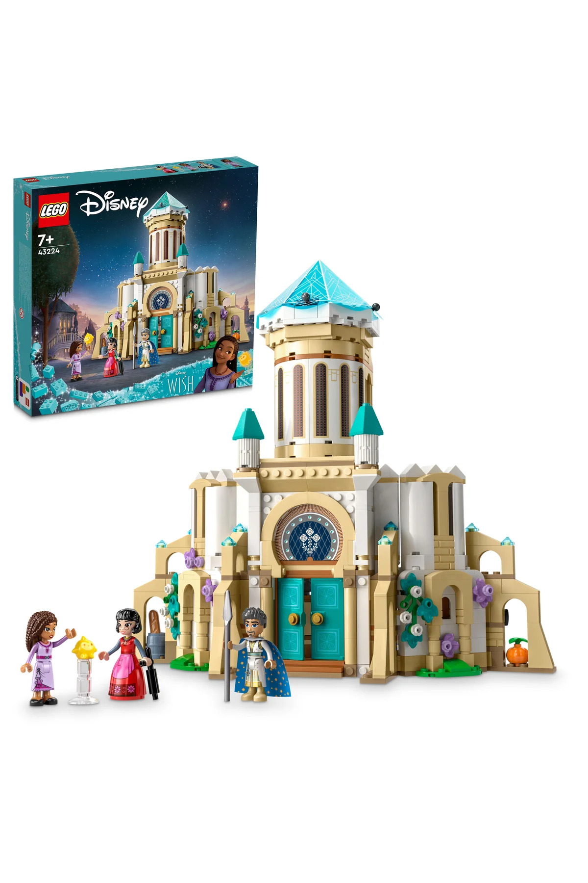 ® ∇ Disney King Magnifico's Castle 43224 - 7+ Creative Toy Making Set for Kids (613P)