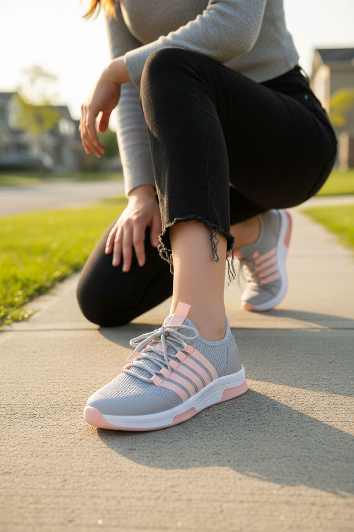 SOHO  Buz-Pudra Kadın Sneaker 16278 - Görsel 5