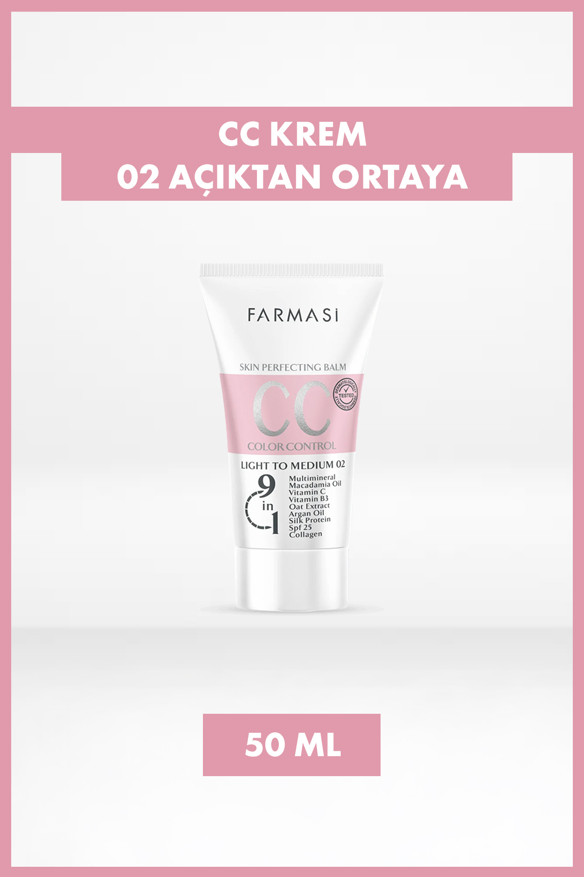 Farmasi 9 in 1 Ton Eşitleyici CC Krem 50 ml SPF 25- 02 Light to Medium - Fiyatı, Yorumları