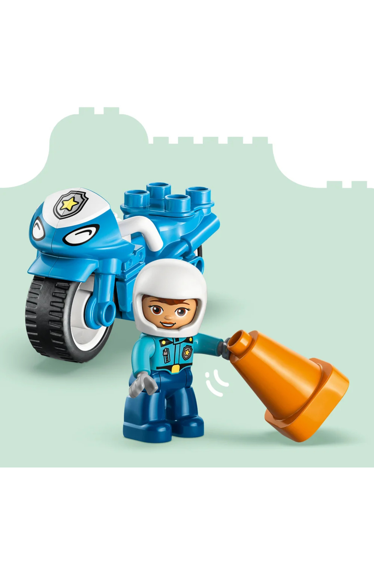 LEGO ® DUPLO® Kasabası Mavi Polis Motosikleti 10471 - 2+ Yaratıcı Oyuncak Yapım Seti (11 Parça) fotoğrafı 7 (önizleme)