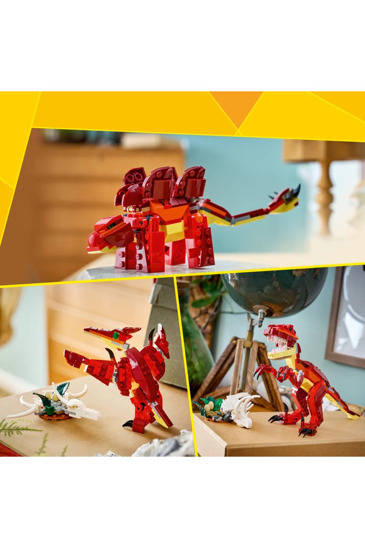 LEGO ® Creator 3’ü 1 Arada Vahşi Dinozor 31379 – 8+ Yaratıcı Oyuncak Yapım Seti (283 Parça) fotoğrafı 6 (önizleme)