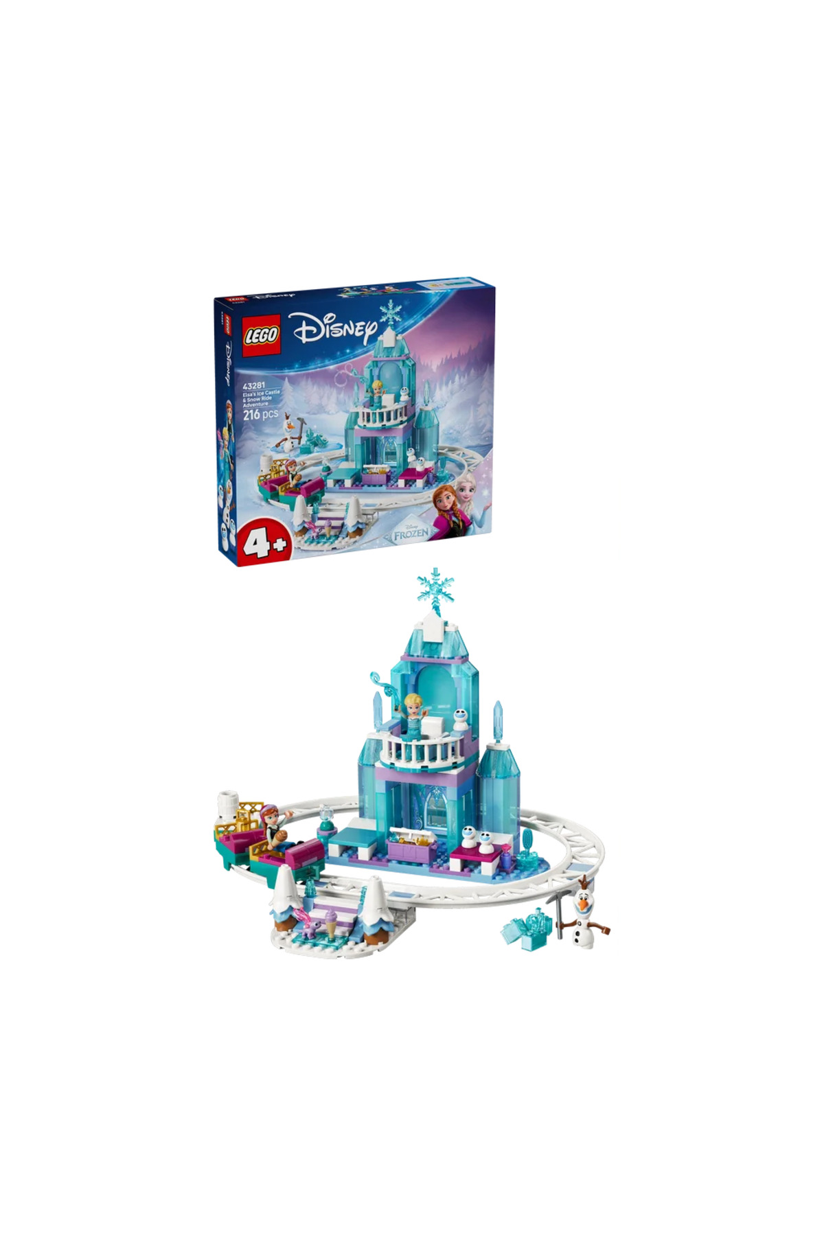 LEGO ® Disney Princess ǀ Aventură s sania pe șine la Castelul de Gheață al El...