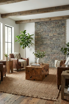 Koza Halı Natura El Dokuma Jüt Bohem Tarz Otantik Salon Oturma Odası Koridor ...