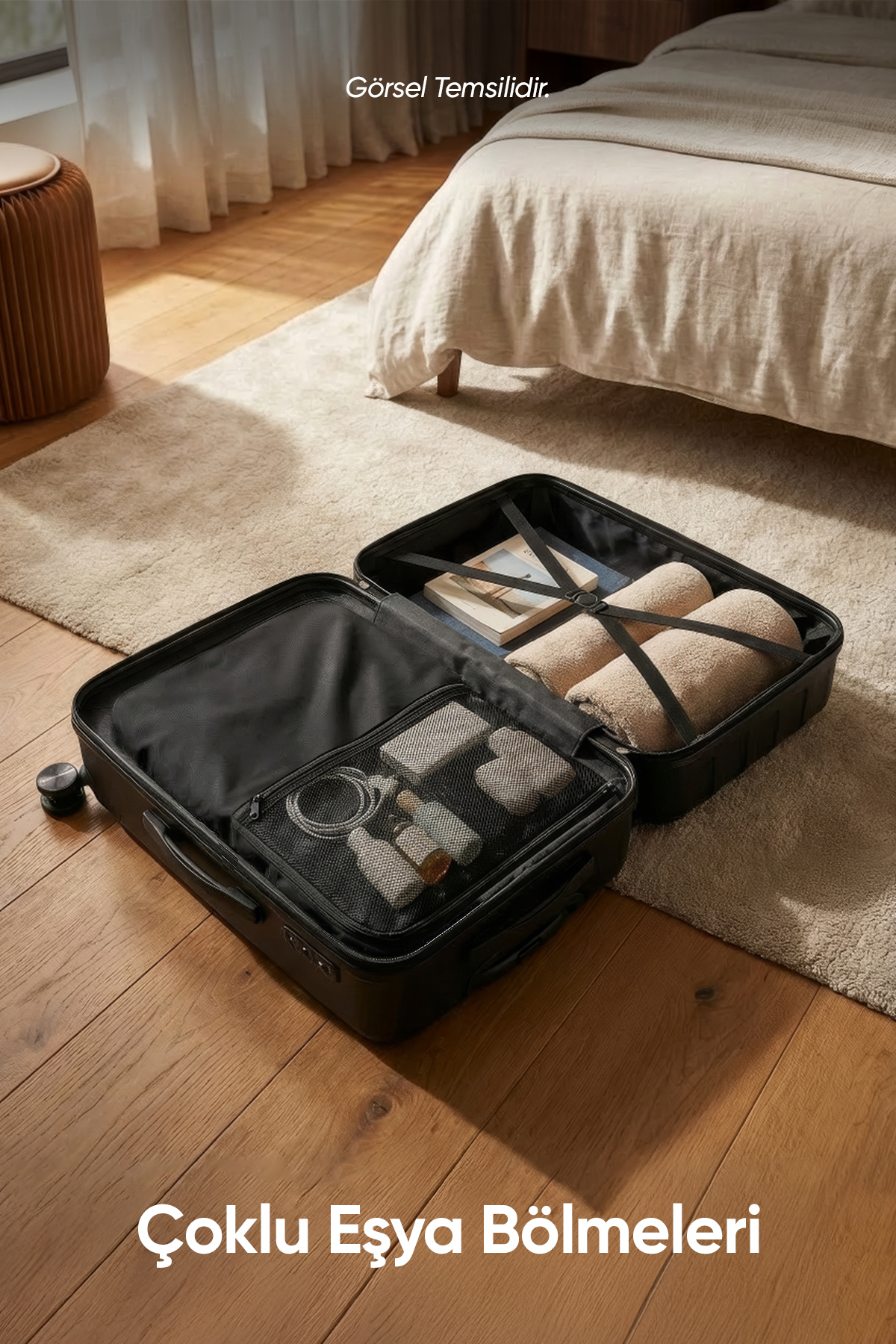 Wexta  Valiz - Büyük Boy ve Orta Boy 2'li Set - Karışık Renk ve Karışık Model - Görsel 5