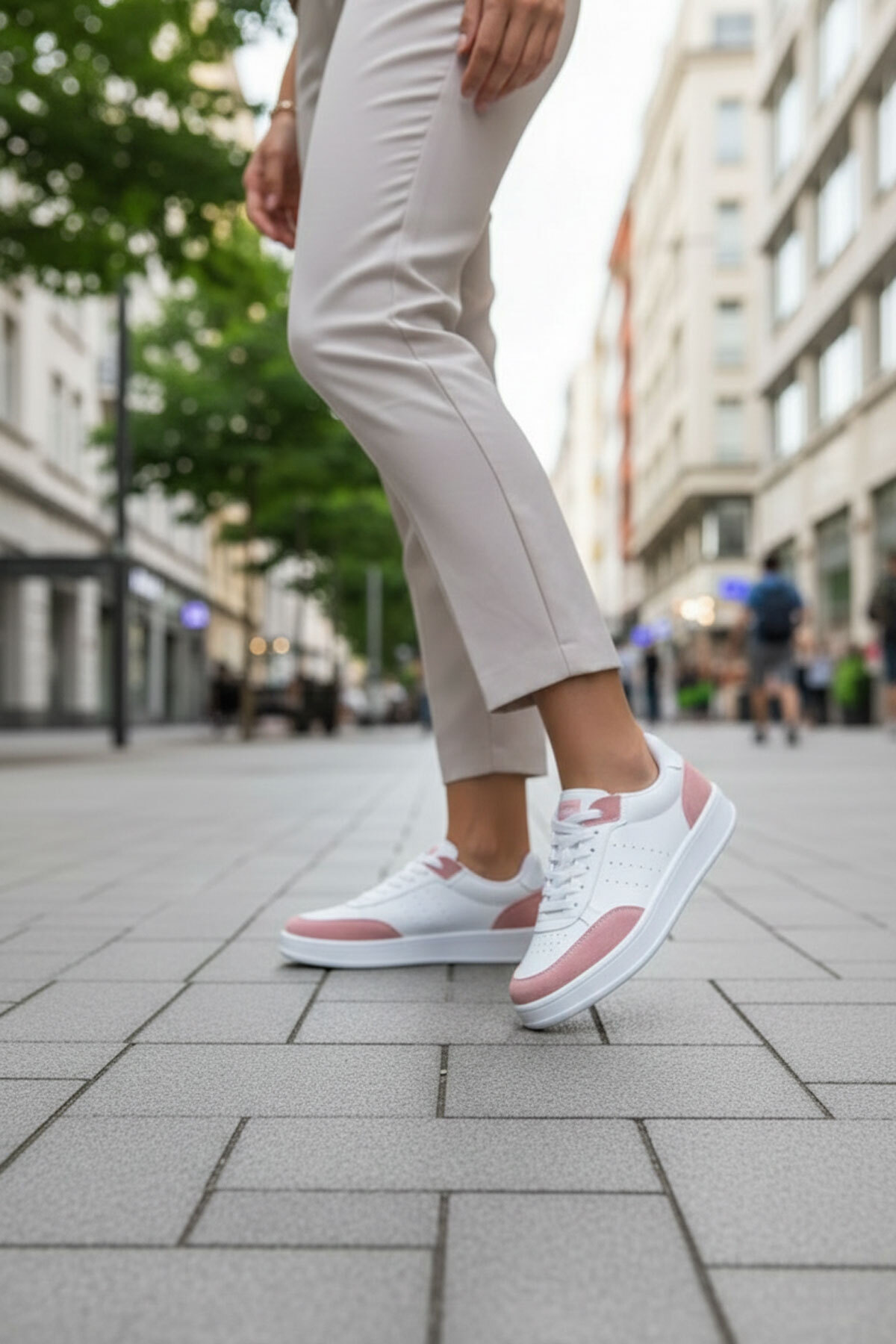 White-Powder Women's Sneaker 20359