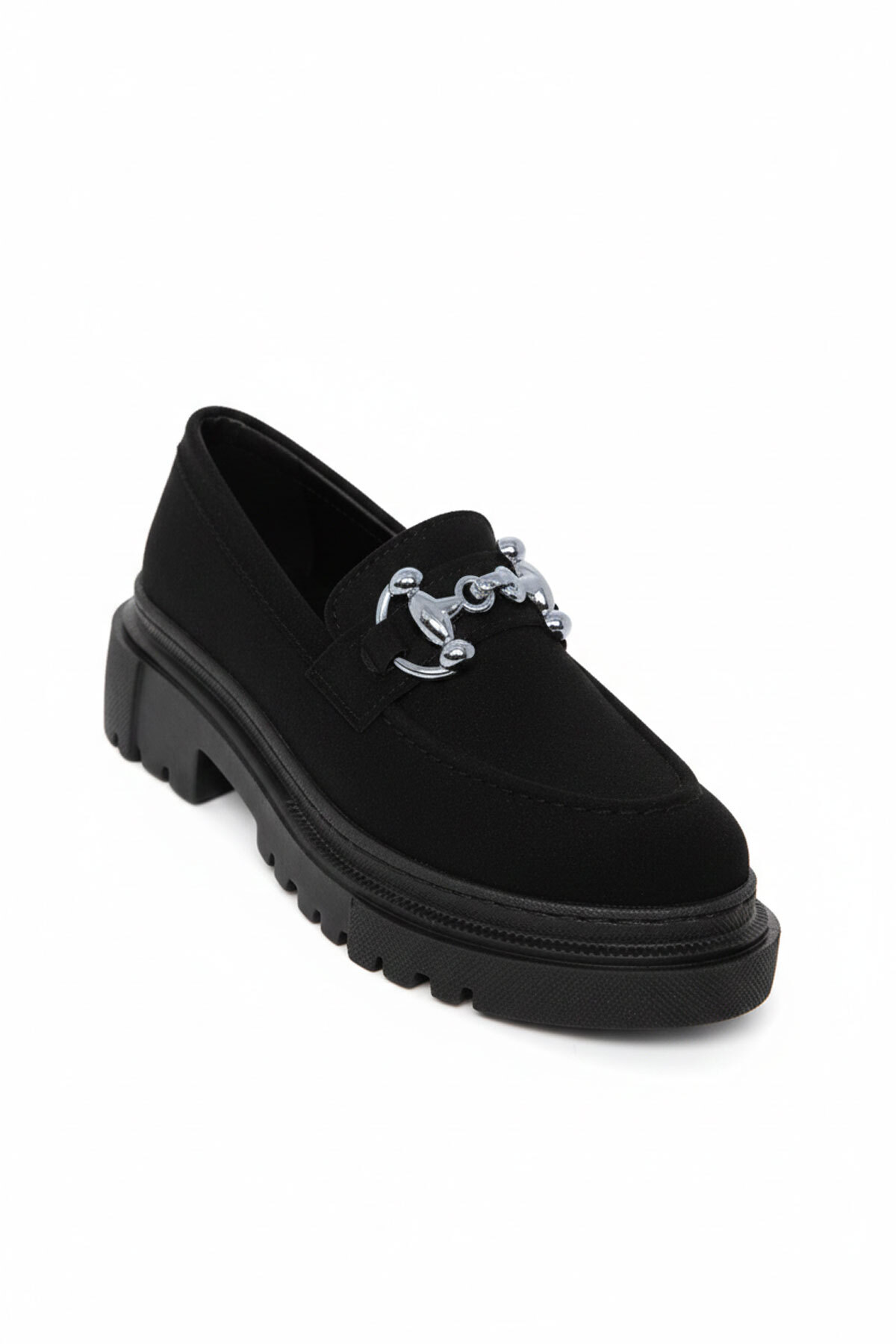SOHO SIYAH SUET Kadın Loafer Ayakkabı 17575 görsel 4