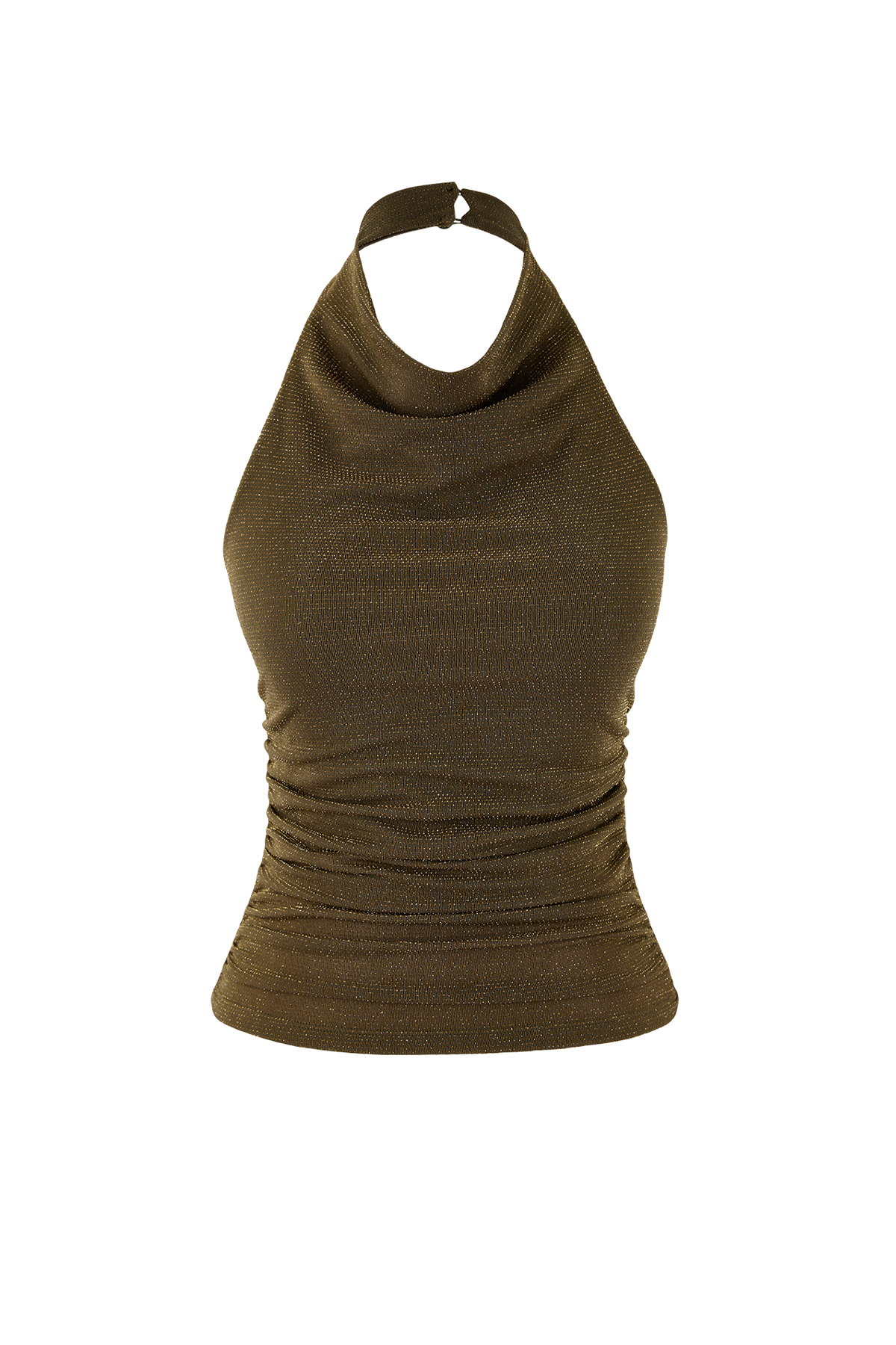 Trendyolmilla  Haki Yüksek Degaje Yaka Simli Örme Party Bluz TPRSS26BZ00005 - Görsel 5