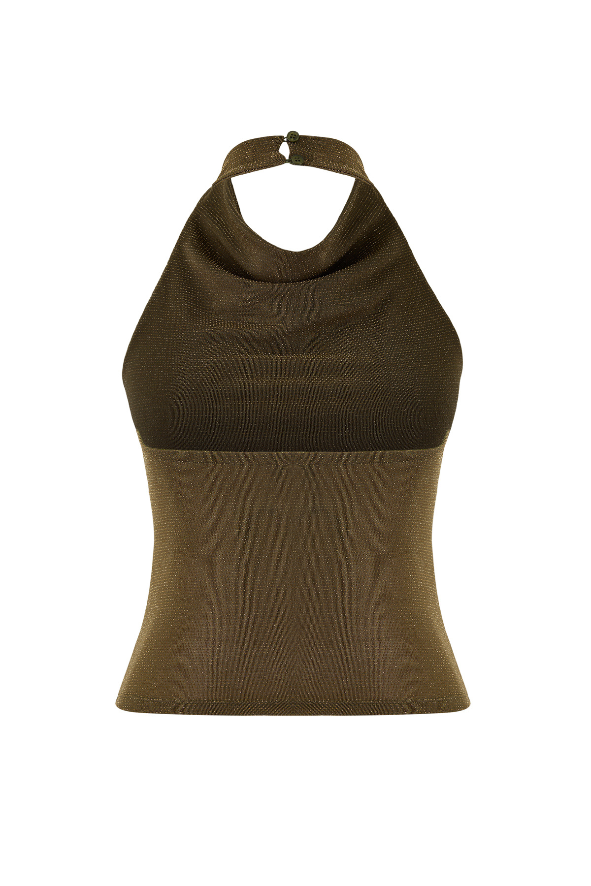 Trendyolmilla  Haki Yüksek Degaje Yaka Simli Örme Party Bluz TPRSS26BZ00005 - Görsel 7