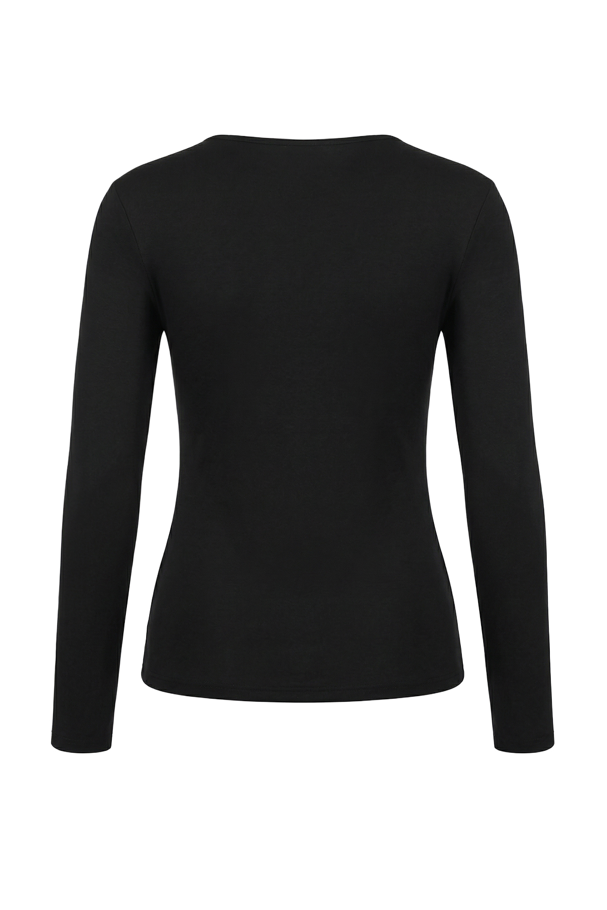 Trendyolmilla  Siyah Fitted/Vücuda Oturan Uzun Kollu Pencere Detaylı Yumuşak Örme Bluz TWOSS26BZ00247 - Görsel 6