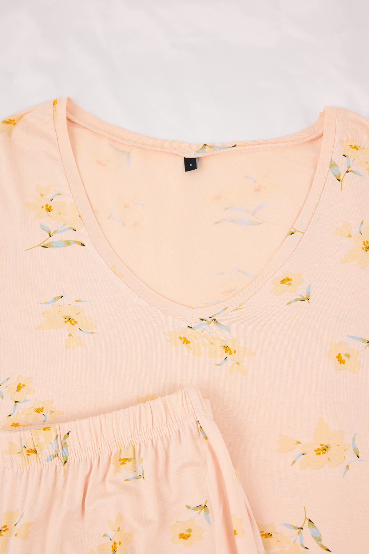 Trendyolmilla  Somon Çiçekli Örme Pijama Takımı THMSS26PT00023 - Görsel 7