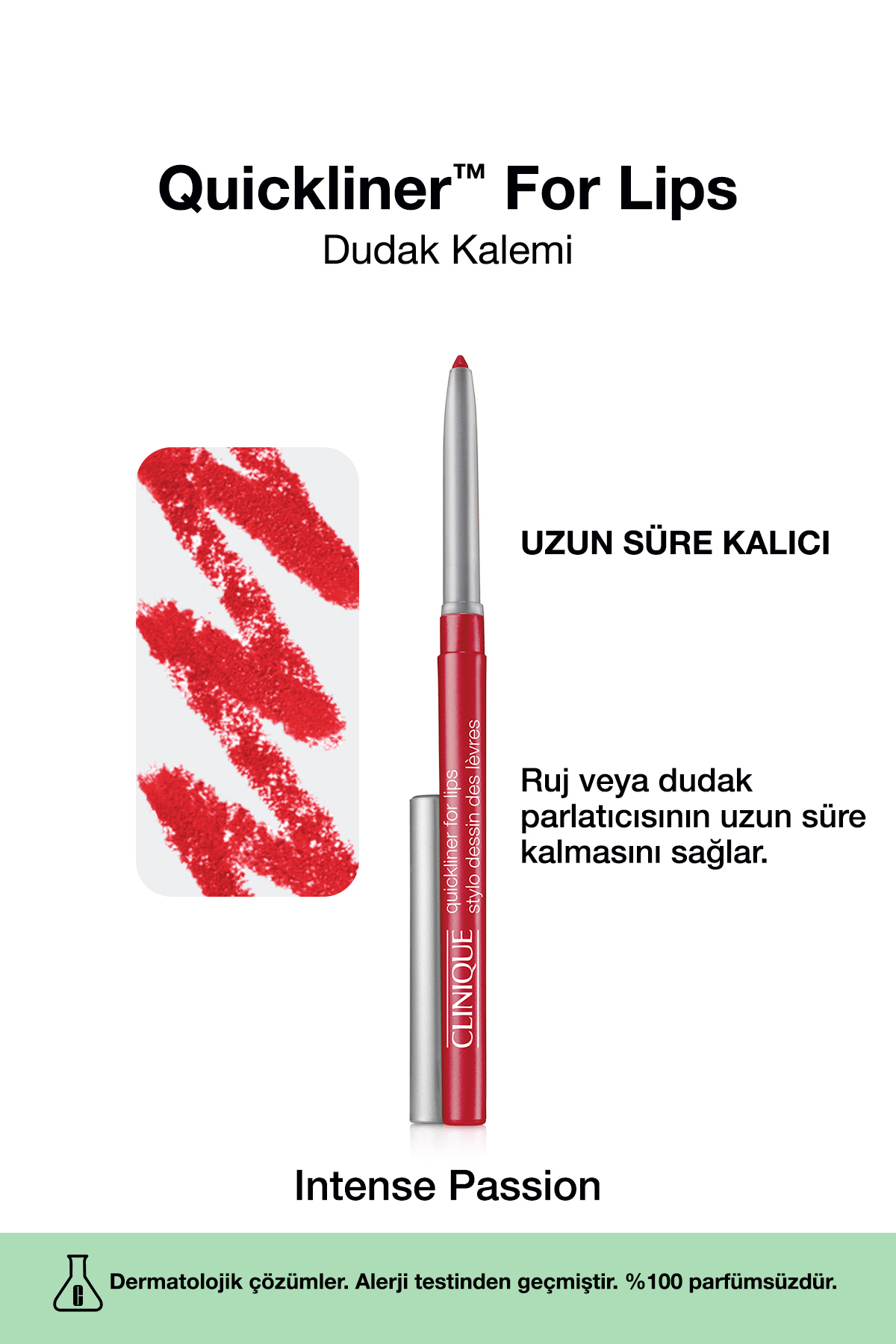 Clinique Quickliner For Lips Dudak Kalemi - Renk: Intense Passion 0.3g | Uzun Süre Kalıcı — قرمز 4771