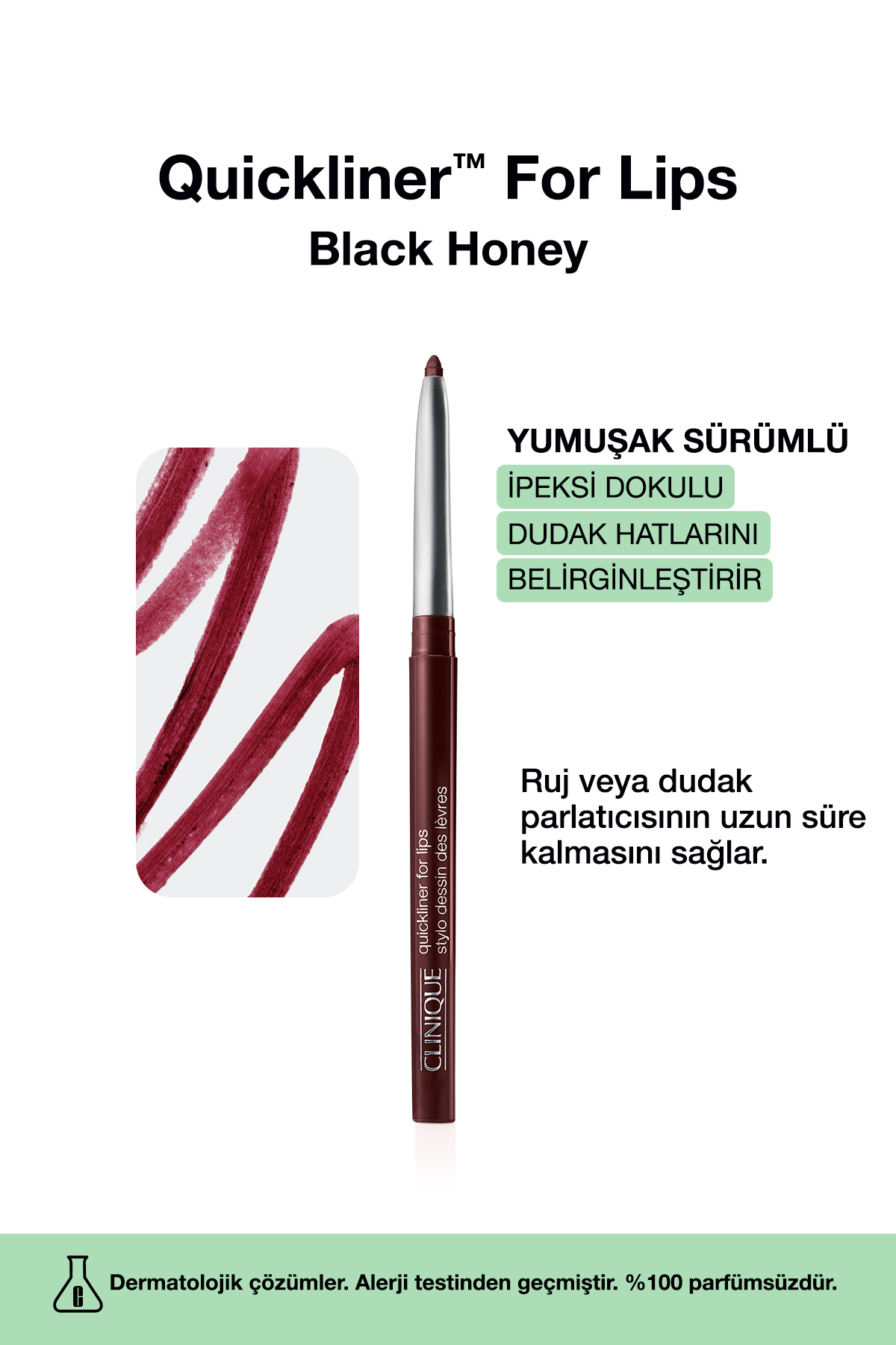 Clinique Quickliner™ For Lips Dudak Kalemi - Black Honey — زرشکی 4771