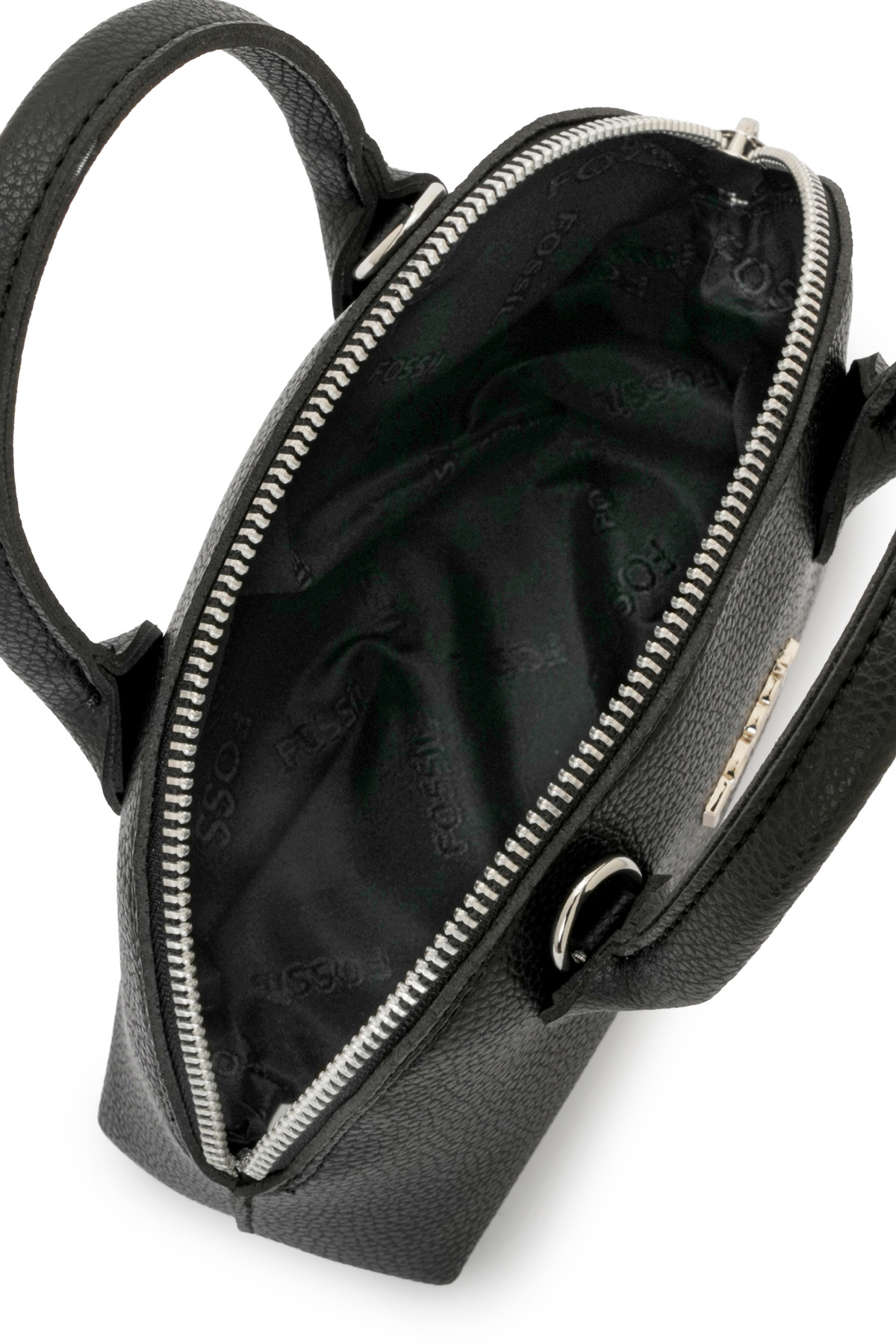 کیف Fossil دستی و صلیب شانه زنانه مشکی 05FO25K5091 اورجینال - تصویر 4