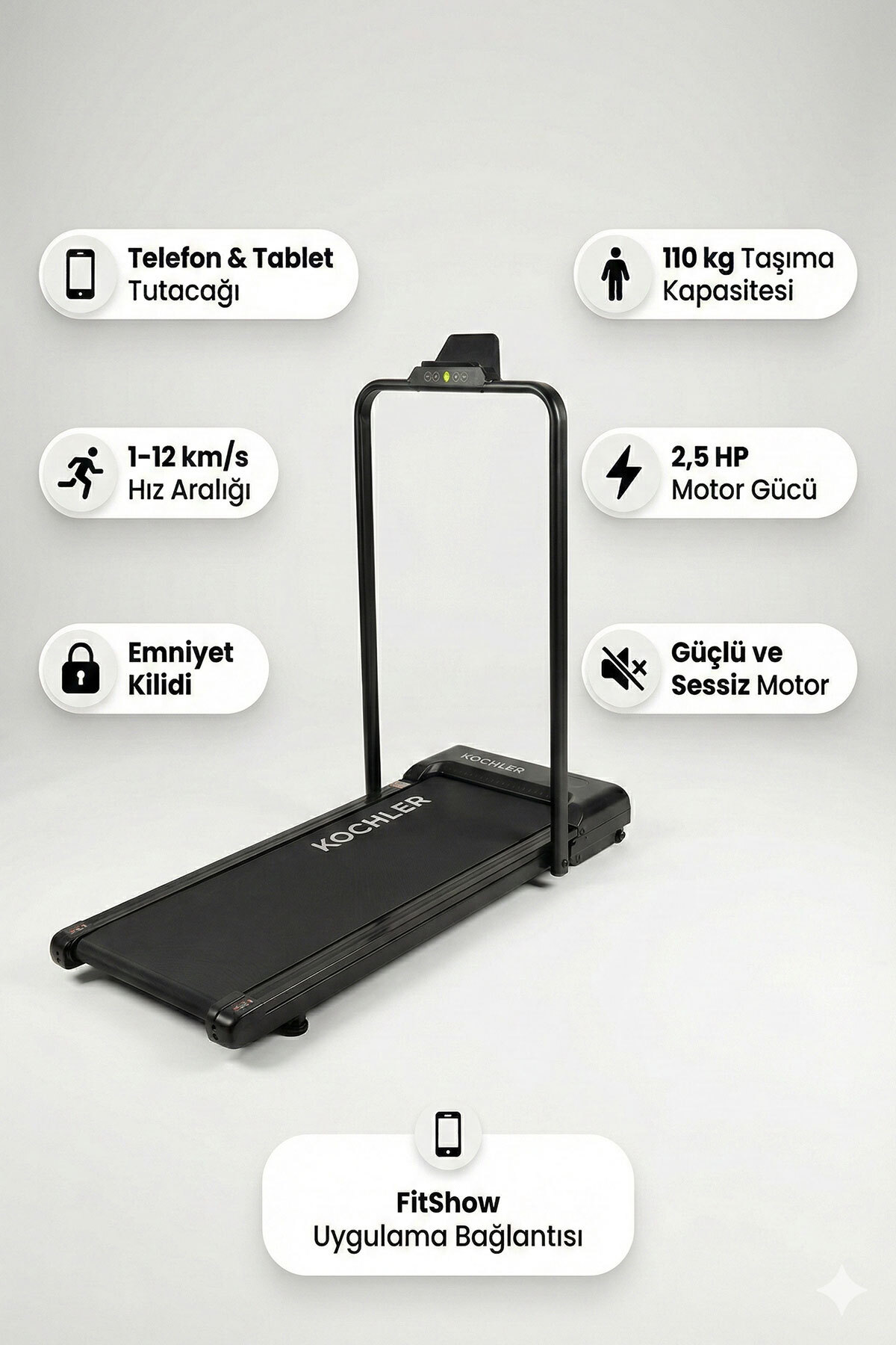kochler Pro Ev Tipi 12 Km Hızlı Uygulama Destekli ve Uzaktan Kumandalı Koşu