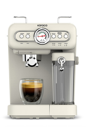 Karaca Vintage Craft Süt Hazneli Espresso, Latte ve Capuccino Makinesi Cream