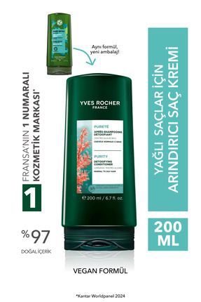 Yves Rocher Arındırıcı Saç Kremi - Yağlı Saçlar / Purete -Vegan 200ml
