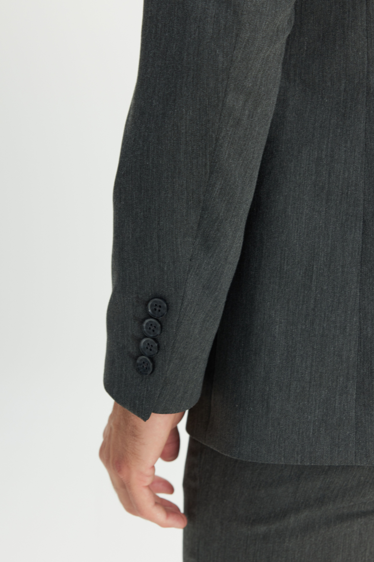 Altınyıldız Classics  Erkek Antrasit Slim Fit Dar Kesim Mono Yaka Takım Elbise - Görsel 7