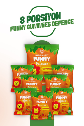 Natural Nest Funny Defence Gummies Set — x8 Defence 64 Çiğnenebilir Jel