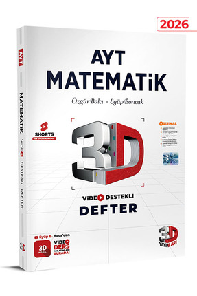 3D Yayınları AYT Matematik Video Destekli Defter