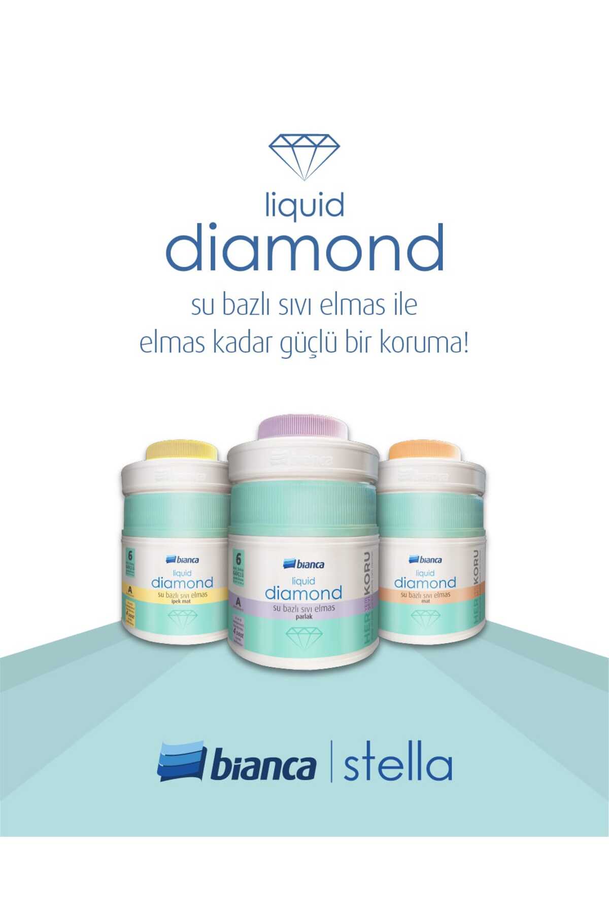 Stella Lıquıd Dıamond (LIQUID DIAMOND) Water Based Odorless Extra Durable Transparent Liquid Glass 600 ml