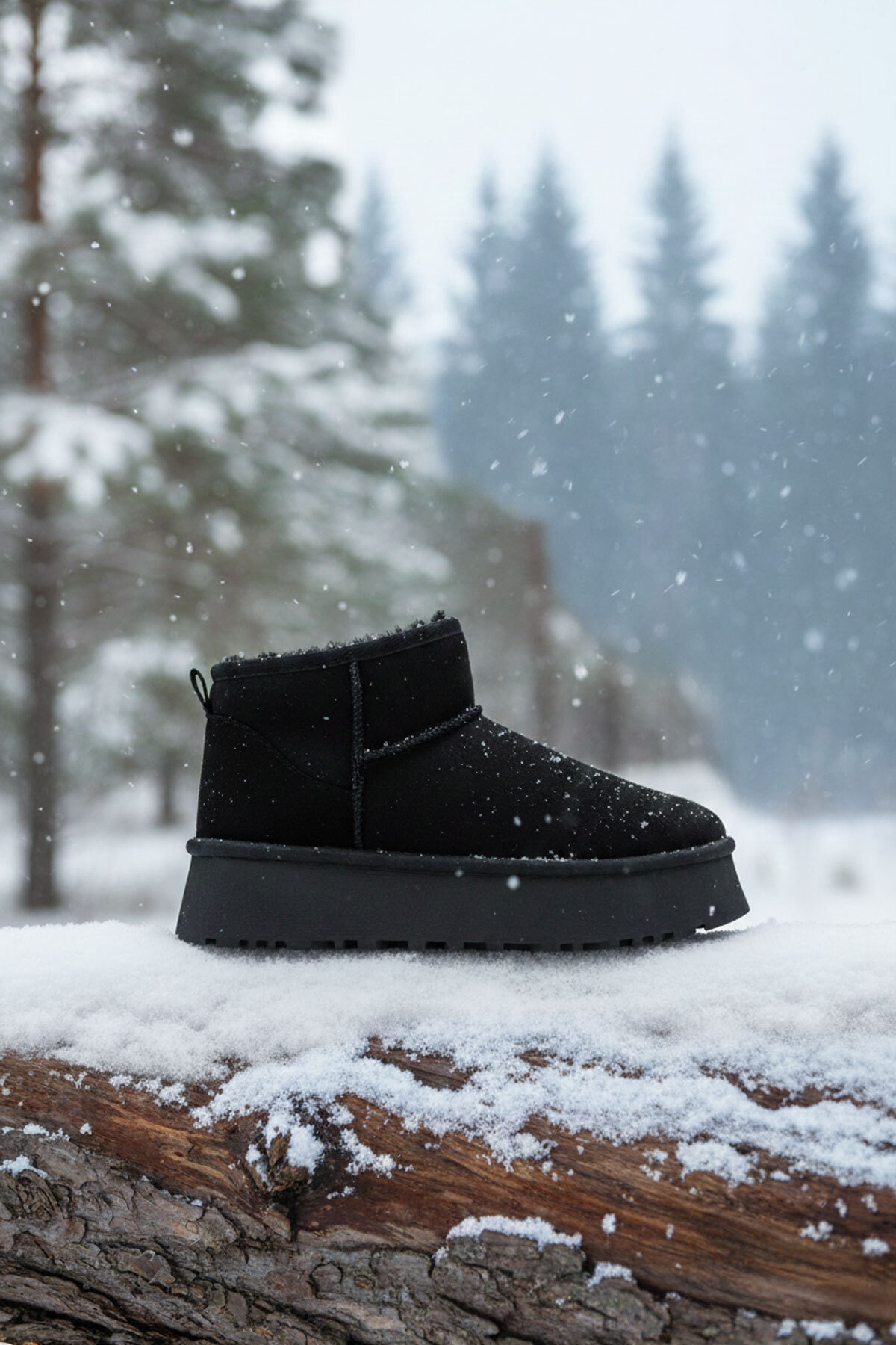 SOHO Damenstiefel und Stiefeletten aus schwarzem Wildleder 21071