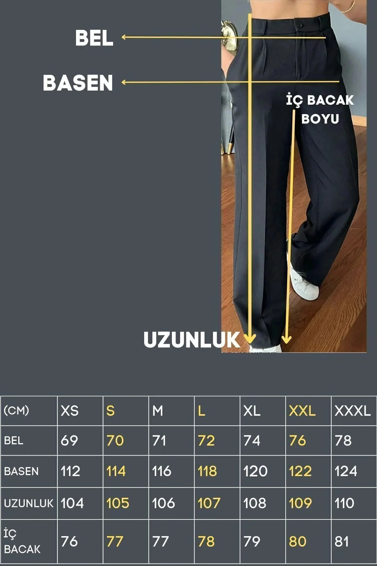 FV  Palazzo Pantolon Oversize Orjinal Kesim - Görsel 5